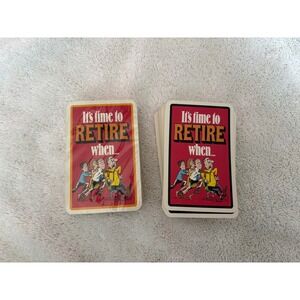 Vintage 1980 Ivory Tower It's Time To Retire When Novelty Playing Cards Gag Gift